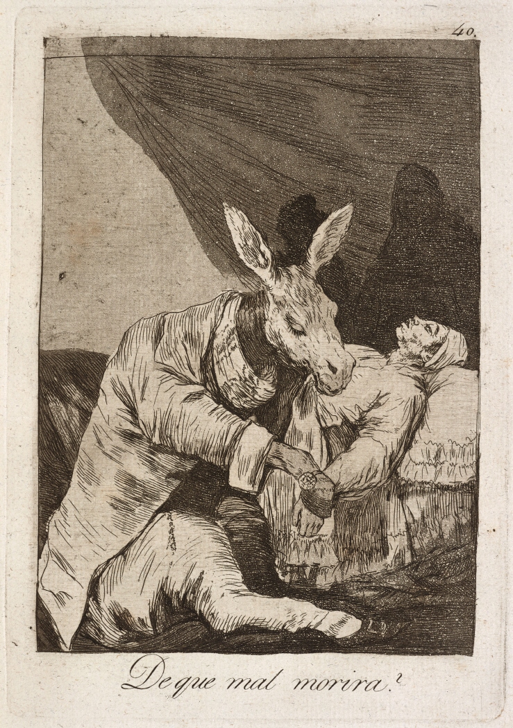 Caprichos. De que mal morira?, 1799